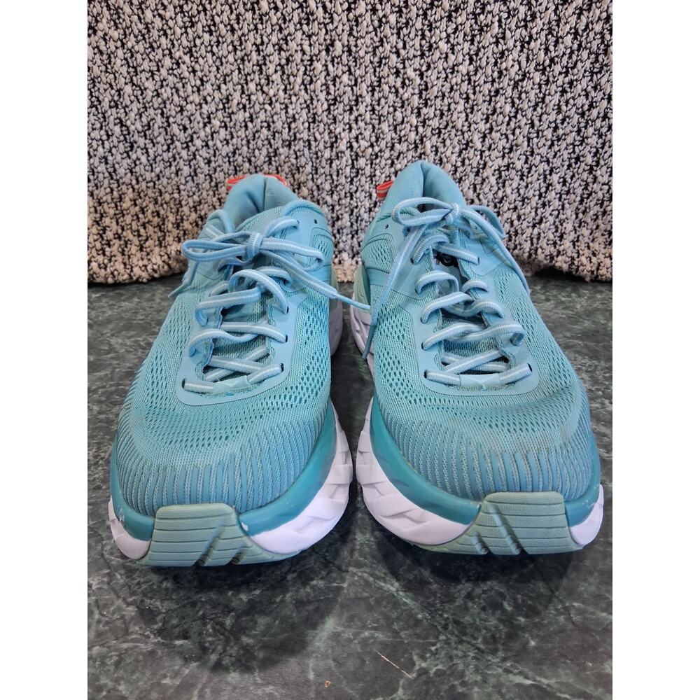Hoka One One Women's Bondi 7 Running Sneakers Size 10 Teal Black Walking Shoes - Picture 2 of 16